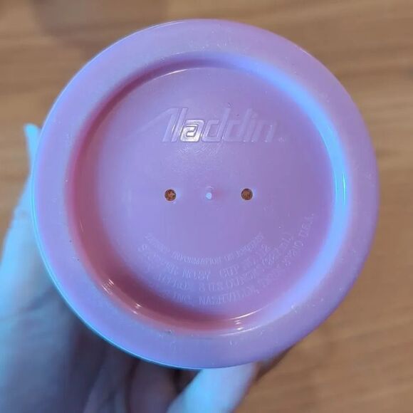 Vintage Mickey and Minnie Mouse Pink Children's Travel Mug, Aladdin Industries - Picture 3 of 16